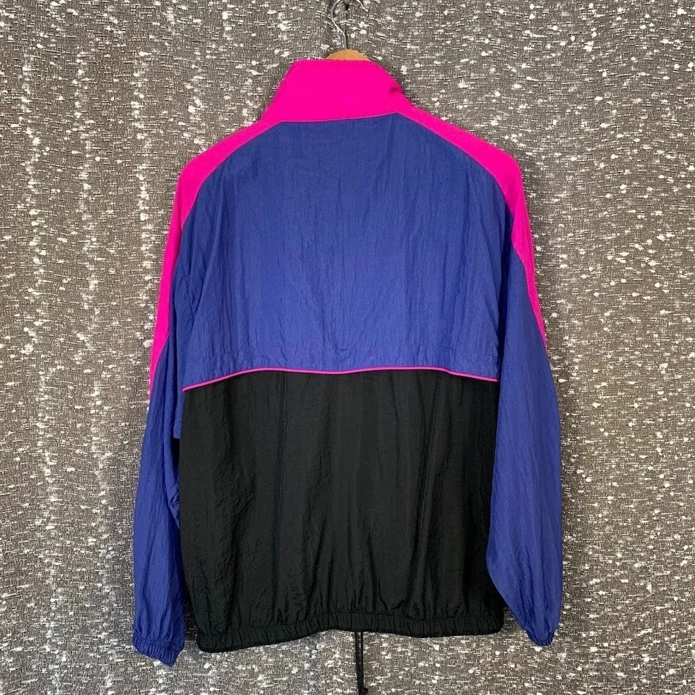 Vintage Reebok Retro Windbreaker Nylon Tracksuit 90s Colorblock Women's Medium‎